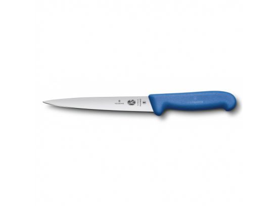 Кухонный нож Victorinox Fibrox Filleting Flex 18 см филейный с синей ручкой