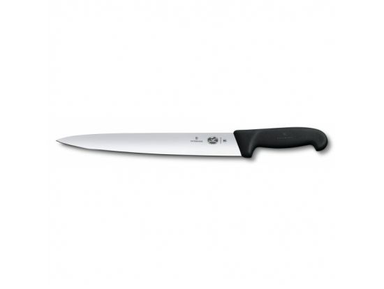 Кухонный нож Victorinox Fibrox Slicing 30 см с черной ручкой