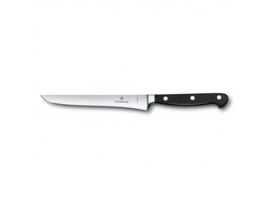 Кухонный нож Victorinox Forged Steak German Type 15 см волн. с черн. нейлоновой ручкой
