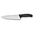 Кухонный нож Victorinox SwissClassic Carving 20 см рифл. широк. с черн. ручкой