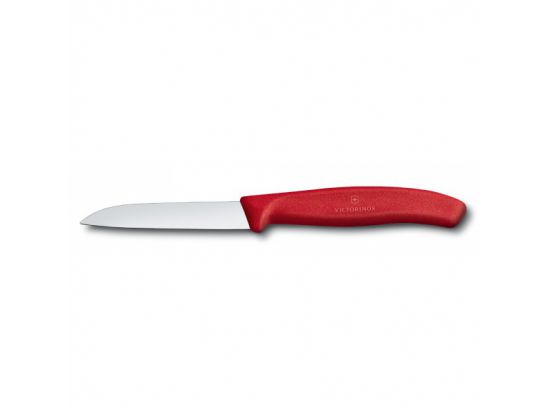 Кухонный нож Victorinox SwissClassic Paring 8см прямой с красной ручкой
