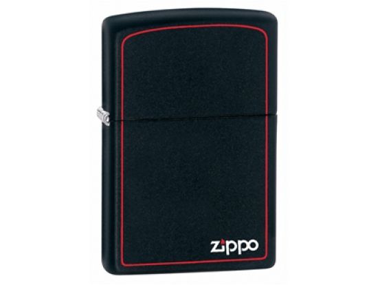 Зажигалка бензиновая Zippo BLACK MATTE w/ZIPPO BORDER